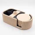 Coaster Holder & Organizer Caddy with Flower Vase