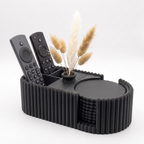Coaster Holder & Organizer Caddy with Flower Vase