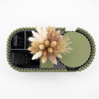 Coaster Holder & Organizer Caddy with Flower Vase