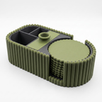 Coaster Holder & Organizer Caddy with Flower Vase