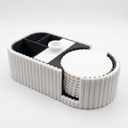 Coaster Holder & Organizer Caddy with Flower Vase