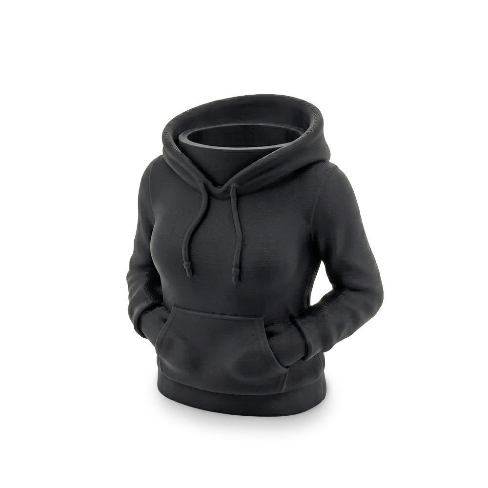 Black hoodie on a white background