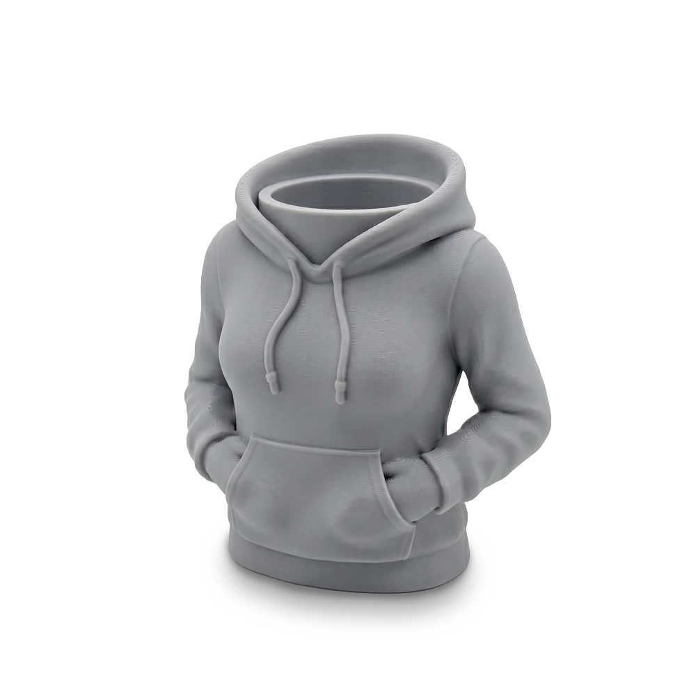 Gray hoodie on a white background