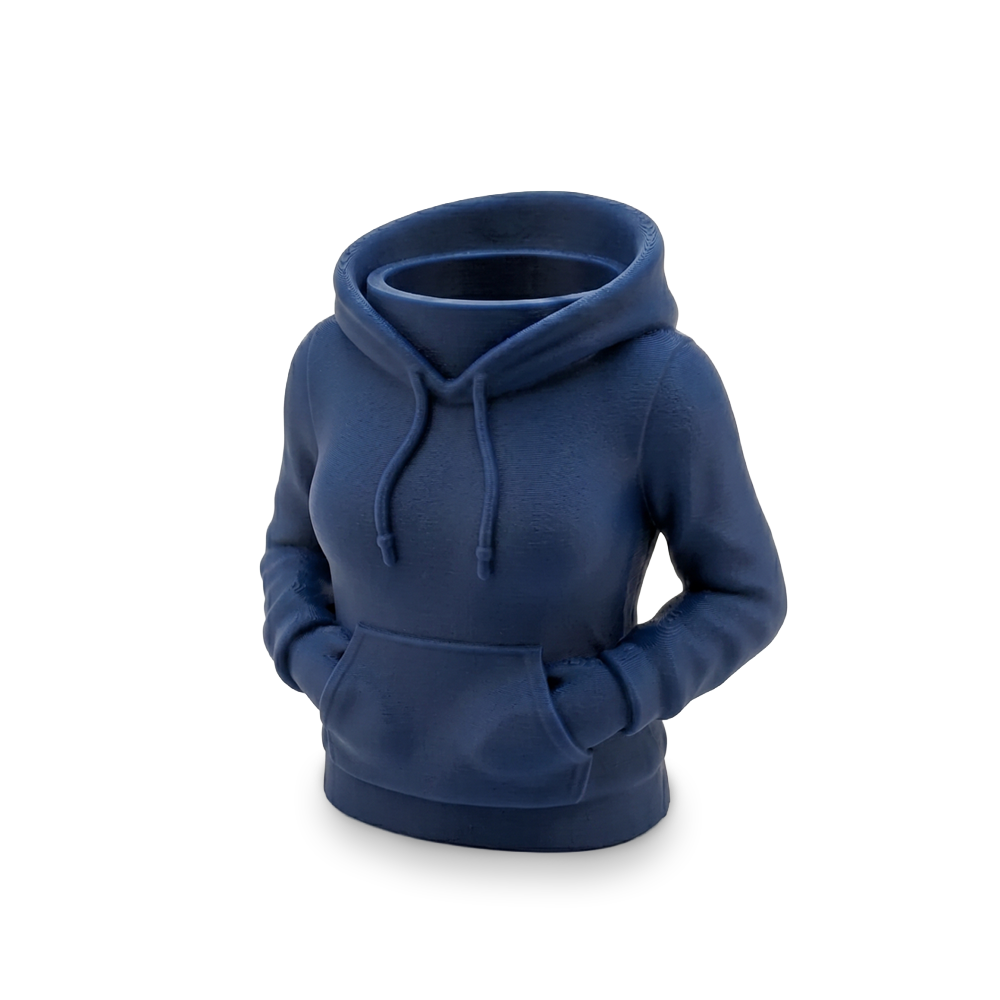 Blue hoodie on a white background