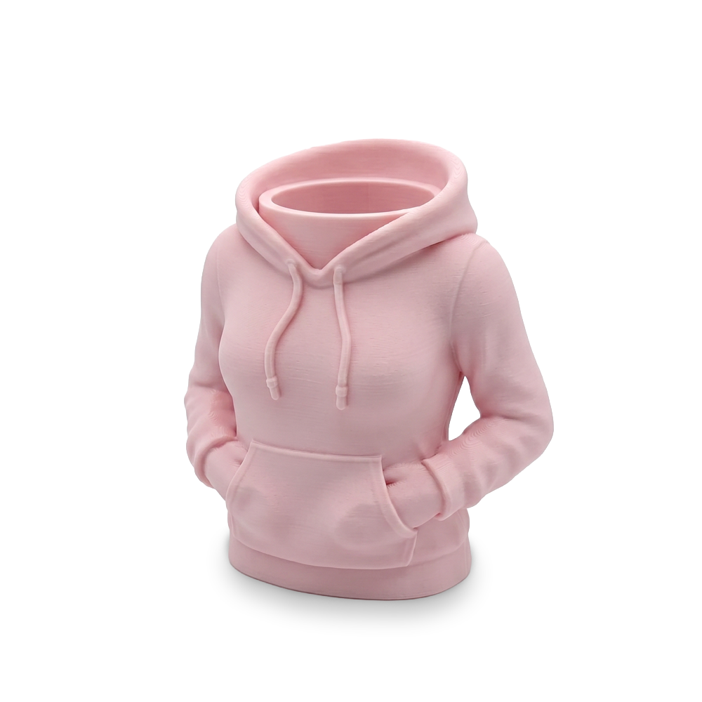 Pink hoodie on a white background