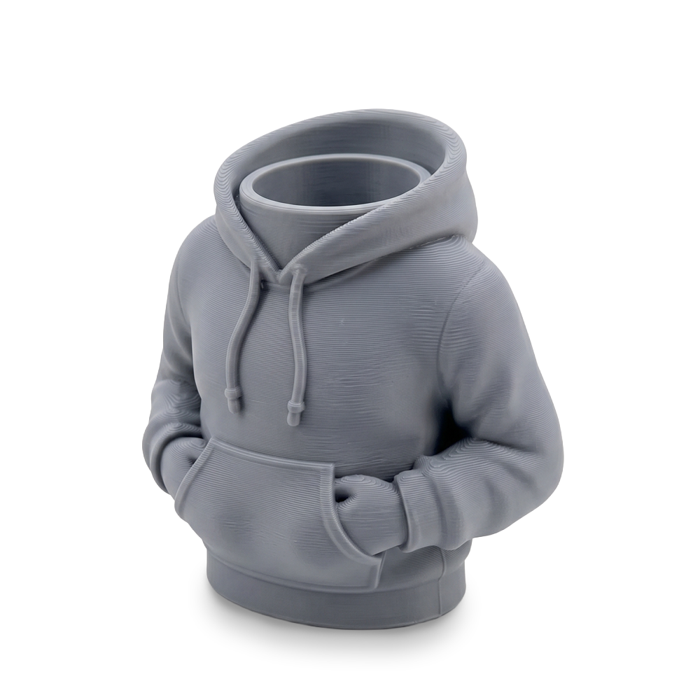 Gray hoodie on a white background