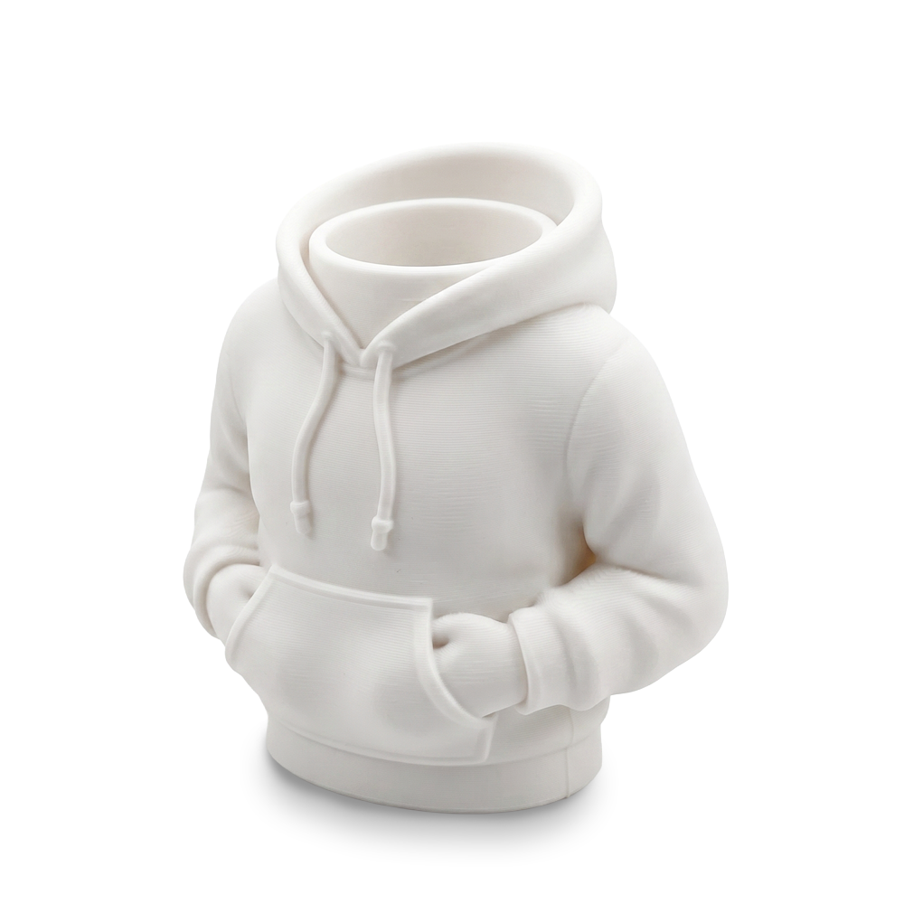 White hoodie on a white background